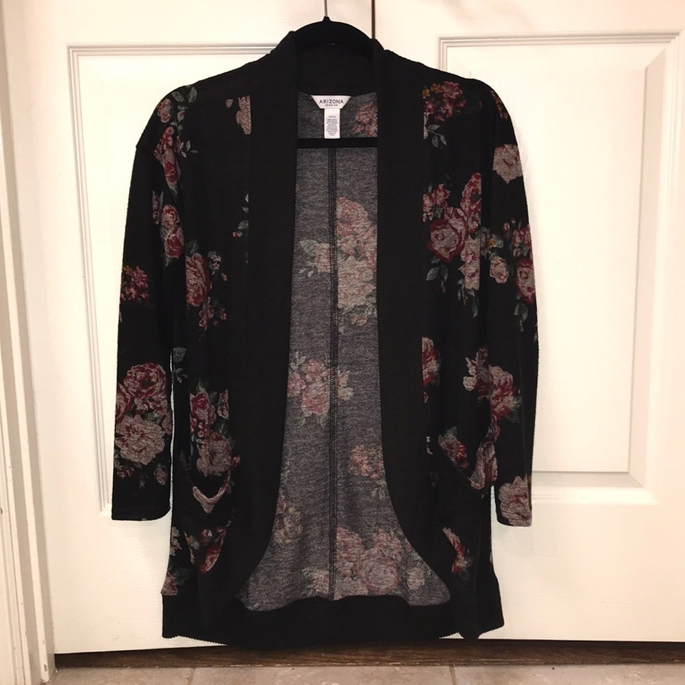 Long open cardigan